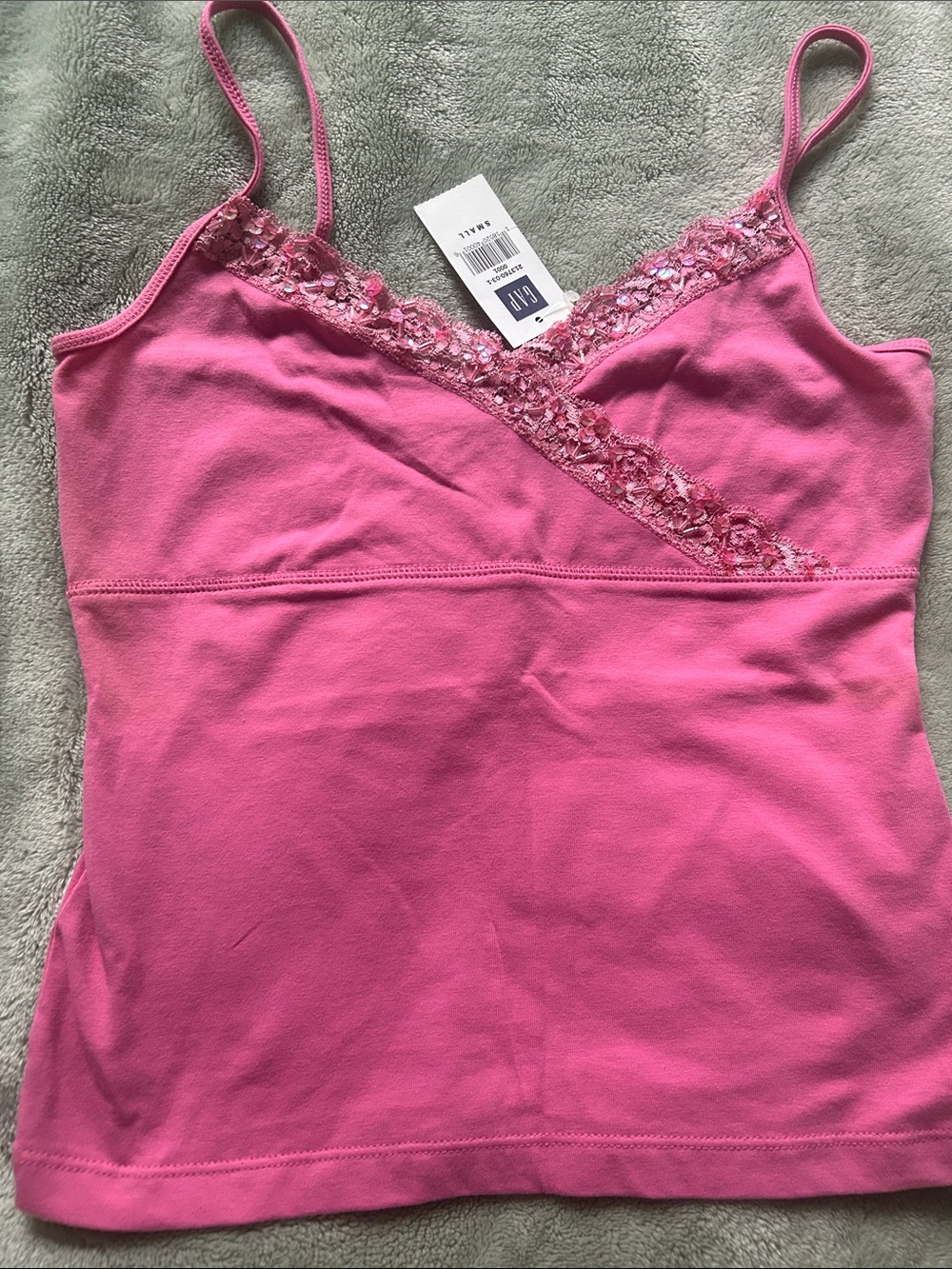 GAP Hot Pink Lace-Trim Camisole
